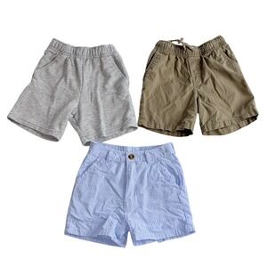 Classic Whimsy Shorts Toddler 3T Blue Gingham Cotton Bundle of 3 Olive Gray